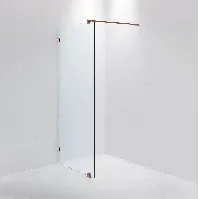 Bilde av INR Iconic Nordic Rooms Dusjvegg ARC 20 Måltilpasset Brushed Bronze / Frostet Glass Dusjvegg