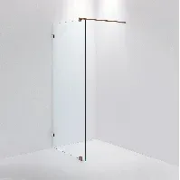 Bilde av INR Iconic Nordic Rooms Dusjvegg ARC 20 Måltilpasset Brushed Bronze / Klart Glass Dusjvegg