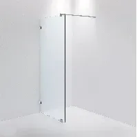 Bilde av INR Iconic Nordic Rooms Dusjvegg ARC 20 Måltilpasset Brushed Stainless / Frostet Glass Dusjvegg