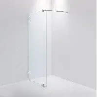 Bilde av INR Iconic Nordic Rooms Dusjvegg ARC 20 Måltilpasset Brushed Stainless / Klart Glass Dusjvegg