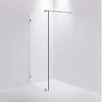 Bilde av INR Iconic Nordic Rooms Dusjvegg ARC 20 Måltilpasset Brushed Stainless / Opal Klart Glass Dusjvegg