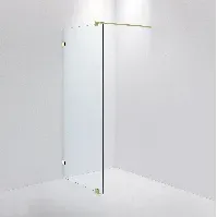 Bilde av INR Iconic Nordic Rooms Dusjvegg ARC 20 Original Brushed Brass / 90cm Klart Glass Dusjvegg