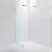 Bilde av INR Iconic Nordic Rooms Dusjvegg ARC 20 Original Brushed Stainless / 80cm Klart Glass Dusjvegg