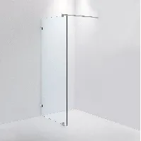 Bilde av INR Iconic Nordic Rooms Dusjvegg ARC 20 Original Brushed Stainless / 90cm Klart Glass Dusjvegg