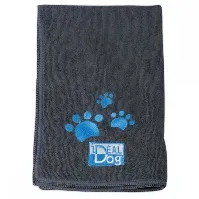 Bilde av Ideal Dog Håndkle Svart 2-pakk (40 x 60 cm) Hund - Hundepleie - Badekåpe til hund