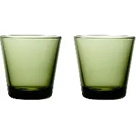 Bilde av Iittala Kartio Glass 21 cl Mosegrønn 2-pk Drikkeglass
