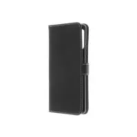Bilde av Insmat - Lommebok for mobiltelefon - ekte skinn, polykarbonat, bomullssting, kartong+papir, polyuretan (PU) - svart - for Motorola Edge 40 Pro Tele & GPS - Mobilt tilbehør - Deksler og vesker