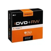 Bilde av Intenso - 10 x DVD+RW - 4.7 GB (120 min) 4x - smalt cover PC-Komponenter - Harddisk og lagring - Lagringsmedium