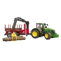 Bilde av John Deere 7R 350 Traktor med skogshenger Bruder Landbruksmaskiner 3154 Traktorer