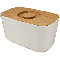 Bilde av Joseph Joseph Brødboks med skjærebrett i bambus, hvit Brødkasse
