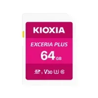 Bilde av KIOXIA EXCERIA PLUS - Flashhukommelseskort - 64GB - Video Class V30 / UHS-I U3 / Class10 - SDXC UHS-I Foto og video - Foto- og videotilbehør - Minnekort