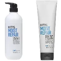 Bilde av KMS Moist Repair Duo Shampoo 750 ml + Revival Cream 125 ml Hårpleie - Pakkedeals