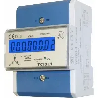 Bilde av KWH-måler 3-fase LCD 10(80)A, 4 moduler, S0 grensesnitt, TCIDL1 Backuptype - El