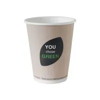 Bilde av Kaffebæger Pap/PLA 24 cl Bionedbrydelig Hot drink cup Thank You - (20 pakker x 40 stk.) Catering - Engangstjeneste
