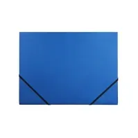 Bilde av Kartonmappe Q-Line A4 blå m/3 klapper & elastik blank elastikmappe - (10 stk.) Papir & Emballasje - Kalendere & notatbøker - Kalendere