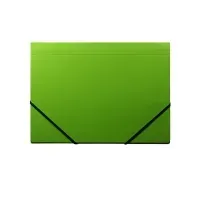 Bilde av Kartonmappe Q-Line A4 grøn m/3 klapper & elastik blank elastikmappe - (10 stk.) Papir & Emballasje - Kalendere & notatbøker - Kalendere