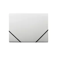 Bilde av Kartonmappe Q-Line A4 hvid m/3 klapper & elastik blank elastikmappe - (10 stk.) Papir & Emballasje - Kalendere & notatbøker - Kalendere