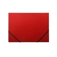 Bilde av Kartonmappe Q-Line A4 rød m/3 klapper & elastik blank elastikmappe - (10 stk.) Papir & Emballasje - Kalendere & notatbøker - Kalendere