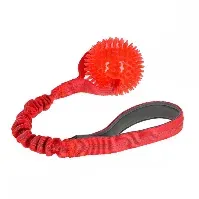 Bilde av Kerbl Bungee Ball med Håndtak (Rød) Hund - Hundeleker - Ball til hund
