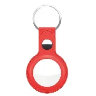 Bilde av Keybudz - Leather Keyring for AirTag (Color: Red) - Elektronikk