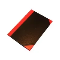 Bilde av Kinabog A4 linjeret Q-Line sort/rød 80 blade 70g FSC - (6 stk.) Papir & Emballasje - Blokker & Post-It - Notatbøker