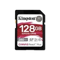 Bilde av Kingston Canvas React Plus - Flashminnekort - 128 GB - Video Class V60 / UHS-II U3 / Class10 - SDXC UHS-II Foto og video - Foto- og videotilbehør - Minnekort