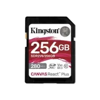 Bilde av Kingston Canvas React Plus - Flashminnekort - 256 GB - Video Class V60 / UHS-II U3 / Class10 - SDXC UHS-II Foto og video - Foto- og videotilbehør - Minnekort