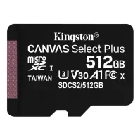 Bilde av Kingston Canvas Select Plus - Flashminnekort - 512 GB - A1 / Video Class V30 / UHS Class 3 / Class10 - SDXC UHS-I Foto og video - Foto- og videotilbehør - Minnekort
