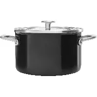 Bilde av KitchenAid Cookware Collection Gryte med lokk 20 cm, svart Gryte