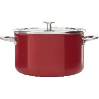 Bilde av KitchenAid Cookware Collection Gryte med lokk 24 cm, Rød Gryte