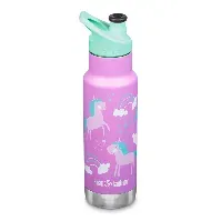 Bilde av Klean Kanteen Vannflaske til barn med sportslokk, 355 ml, unicorns Termoflaske