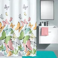 Bilde av Kleine Wolke Butterflies dusjforheng, 180x200 cm, mønster Baderom > Innredningen