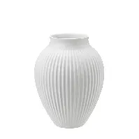 Bilde av Knabstrup Keramik Vase 20cm Riflet Hvit Hjem og hage - Dekor - Vaser