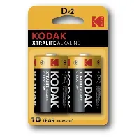 Bilde av Kodak Kodak Xtralife D, LR20 (2-pakk) Batterier og ladere,Kodak-batterier til kanonpris! Inky,Alkaliske