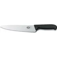 Bilde av Kokkekniv Victorinox 22 cm Bølgeskær med Fibrox greb Sort,stk Kjøkkenutstyr - Kniver og bryner - Kokkekniver