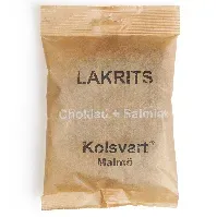 Bilde av Kolsvart Sjokolade + Salmiaksalt lakris, 120 g Lakris
