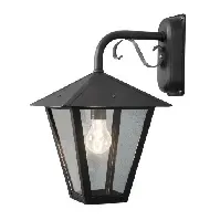 Bilde av Konstsmide Benu Down utendørs vegglampe, sort Vegglampe