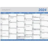 Bilde av Kontorkalender A5 Klassisk 2024 Papir & Emballasje - Kalendere & notatbøker - Kalendere