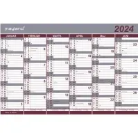 Bilde av Kontorkalender dobbelt halvårskalender 2024 Papir & Emballasje - Kalendere & notatbøker - Kalendere