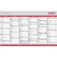 Bilde av Kontorkalender med flagdage 2024 Papir & Emballasje - Kalendere & notatbøker - Kalendere