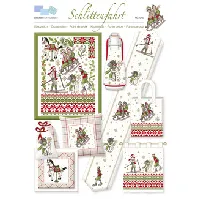 Bilde av Korsstingsmønster Barnas Jul Strikking, pynt, garn og strikkeoppskrifter