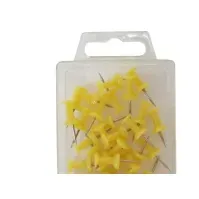 Bilde av Kortnåle Push pins gul - (30 stk.) Kontorartikler - Kontortilbehør - Kartnåler