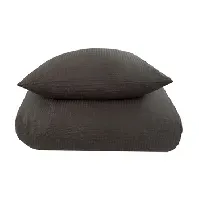 Bilde av Krepp sengetøy - 150x210 cm - Grå - 100% bomull Sengetøy ,  Enkelt sengetøy , Sengetøy 150x210 cm
