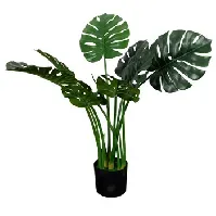 Bilde av Kunstig Fingerphilodendron Plant - Høyde 80 cm - Full av grønne blader - Kunstig gulvplante Innredning , Dekorasjon  , Kunstige planter
