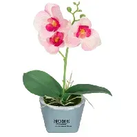 Bilde av Kunstig rosa orkidé - I et fint skjul - Høyde 26 cm Innredning , Dekorasjon  , Kunstige planter , Kunstige blomster