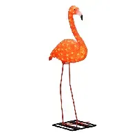 Bilde av Kunstsmide Flamingo i akryl, 96 gul LED. Julepynt