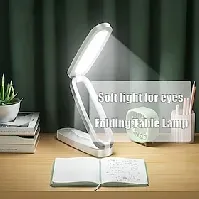 Bilde av LED-bordlampe i moderne stil, sammenleggbart leselys med berøringskontroll, usb-bordslampe med 3-nivås dimbar lysstyrke, oppladbart litiumbatteri, polert plast