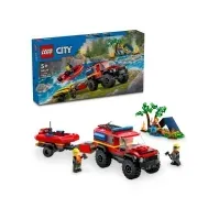 Bilde av LEGO City 60412 Firehjulsdrevet brannbil med redningsbåt LEGO® - LEGO® Themes A-C - LEGO City