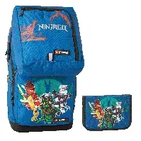 Bilde av LEGO - Optimo Starter School Bag W. Gym Bag&Pencil Case - Ninjago Blue (20254-2303) - Leker
