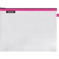 Bilde av LEITZ Reißverschlusstasche WOW Traveller, Größe L, pink wasserabweisend, für die tägliche Aufbewahrung von - 1 Stück (4026-00-23) Lommer og deksler